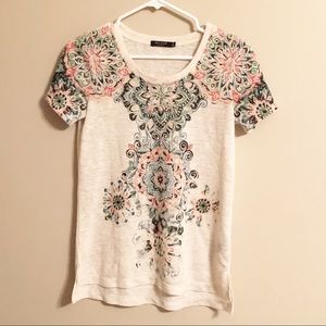 Max Jeans short sleeve tee size small, cream